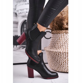 Damen Stiefel auf High Heel Sergio Leone Schwarz BT538 1