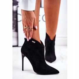 GOE Damen Stiefel auf High Heel Wildleder Schwarz GG2N3033 2