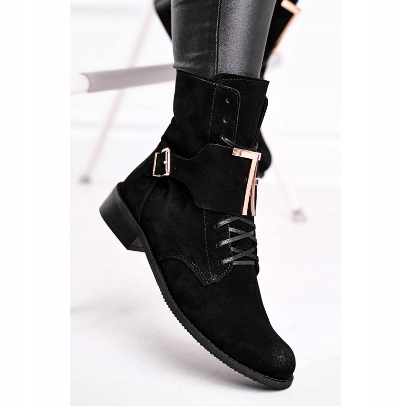 Damenstiefel Nicole Wildleder Schwarz 2591 1