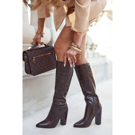 SEA Damenstiefel mit Absatz Warmes Braun Belvim 2