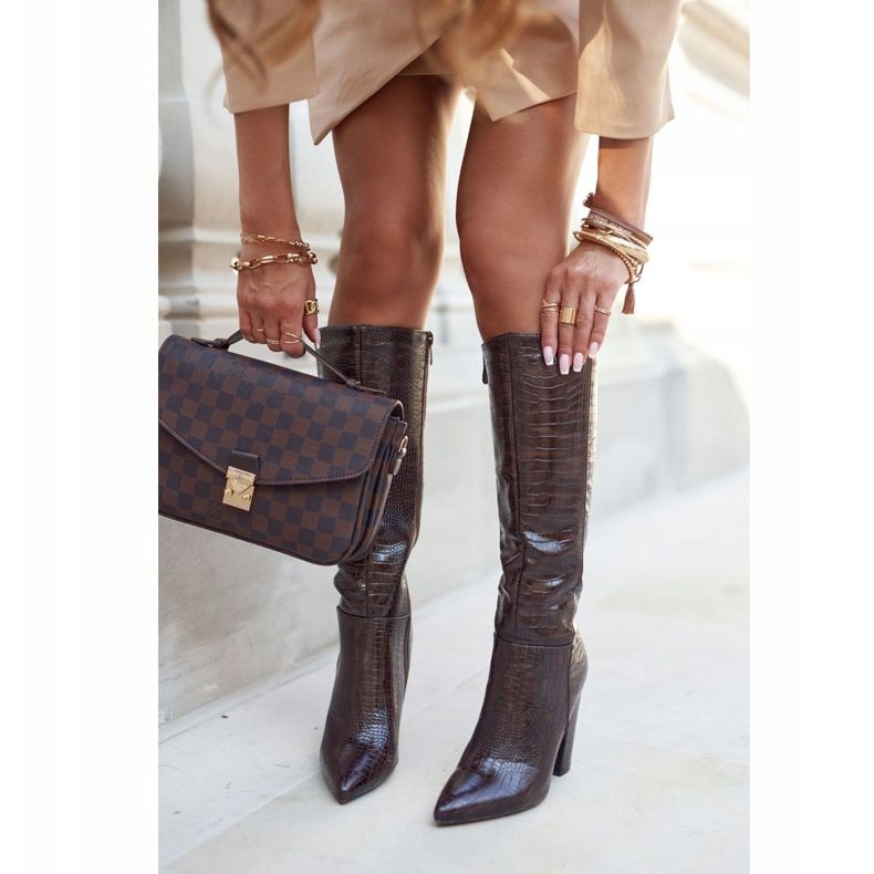 SEA Damenstiefel mit Absatz Warmes Braun Belvim 1