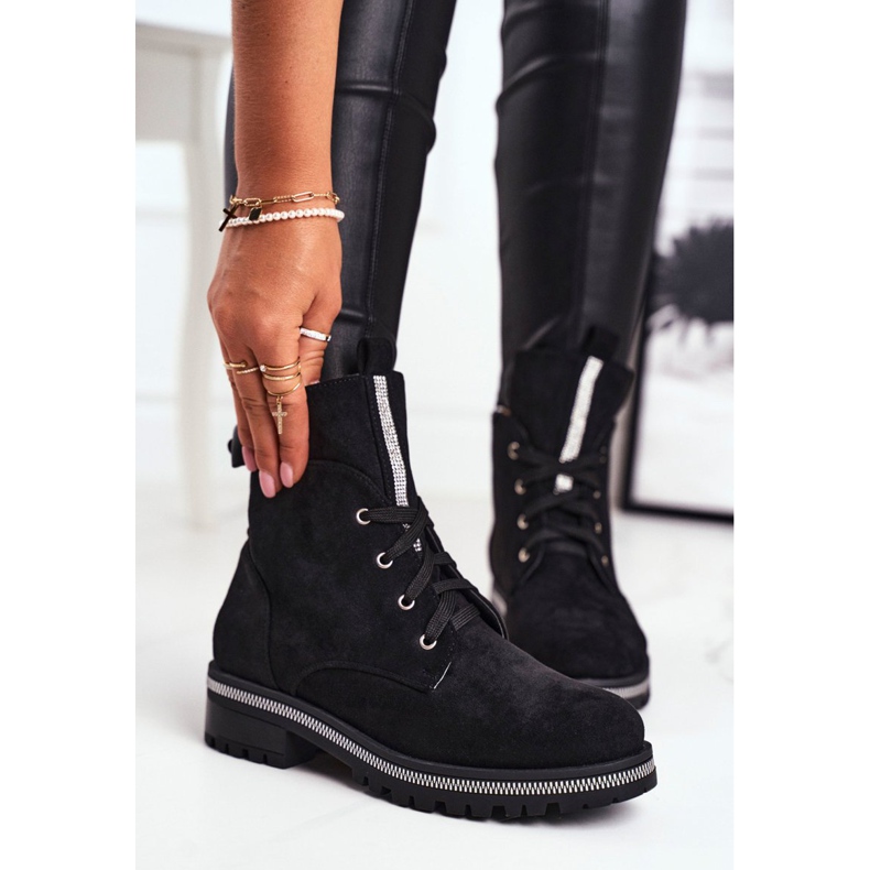 SEA Damenstiefel Eco Suede Black Hundret Percent schwarz 1