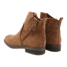 Evento Camel Wildleder Stiefeletten mit Reißverschlüssen braun 3