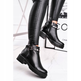 Damen Leder Warme Stiefel Laura Messi Schwarz 2055 2