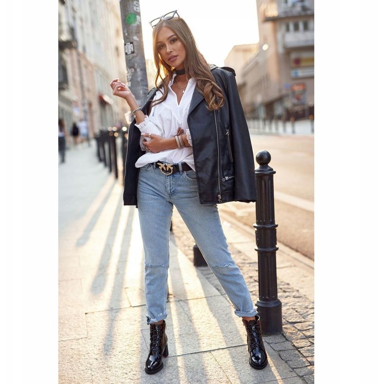 S.Barski Damenstiefel mit Absatz Lackiert Schwarz Do It Better 1