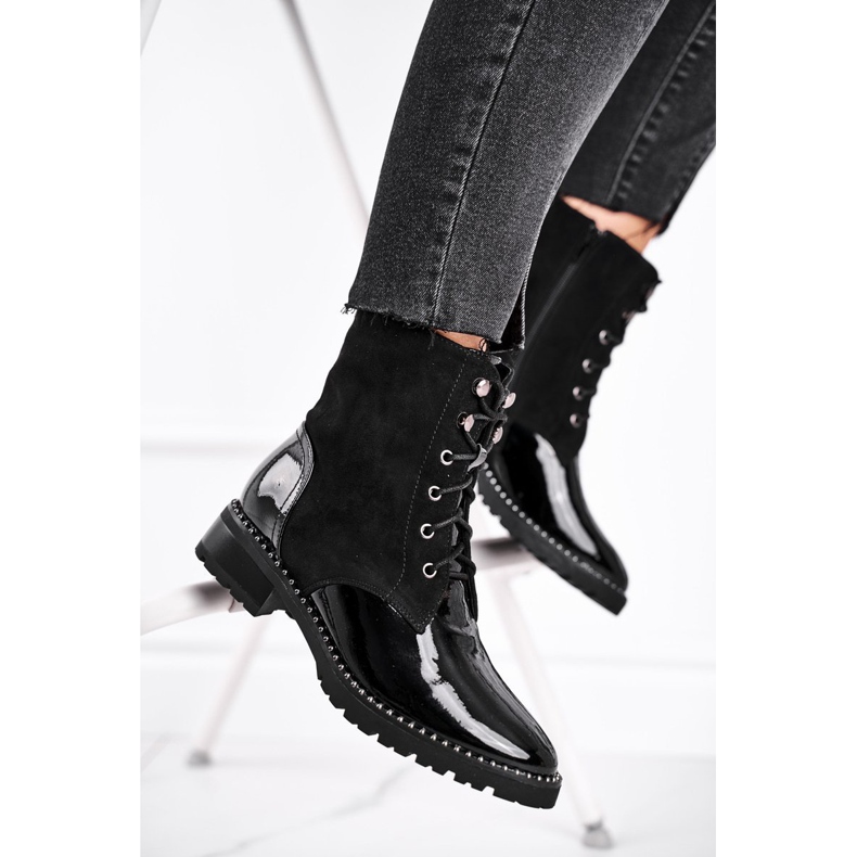 S.Barski Damenstiefel Warm Black Thunders schwarz 1