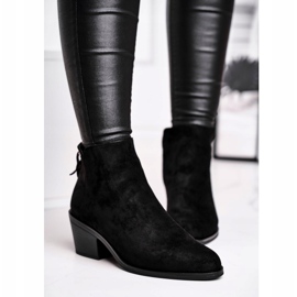 S.Barski Damen Stiefel Flacher Absatz Warm Herbst Schwarz Milky 2