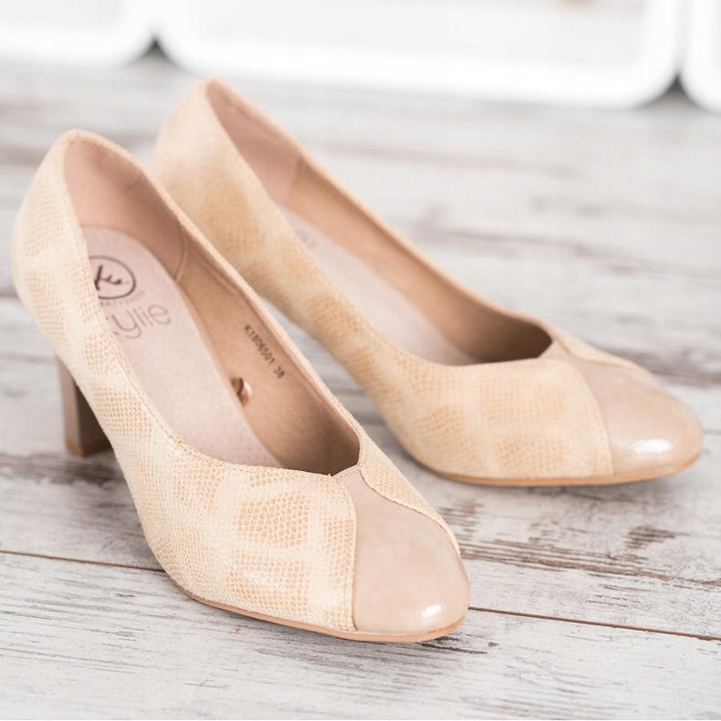 Kylie Modische Pumps beige 1
