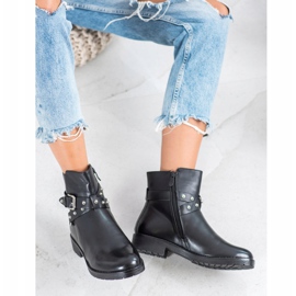 Bella Paris Stylische Arbeiterstiefel schwarz 2