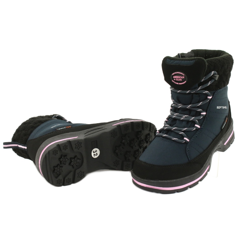 American Club Softhellstiefel mit SN03/20 Membran schwarz marineblau rosa 3