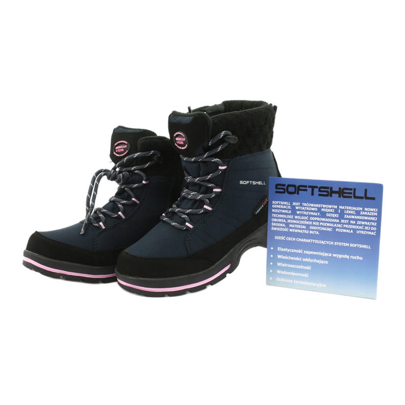 American Club Softhellstiefel mit SN03/20 Membran schwarz navy blau rosa 4