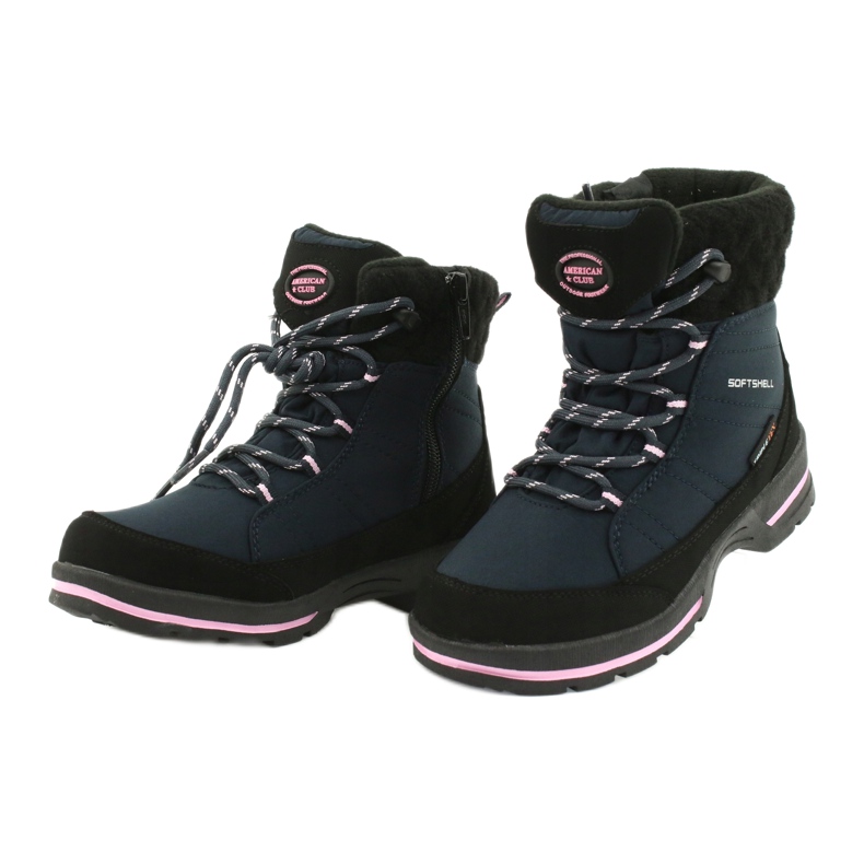 American Club Softhellstiefel mit SN03/20 Membran schwarz marineblau rosa 2
