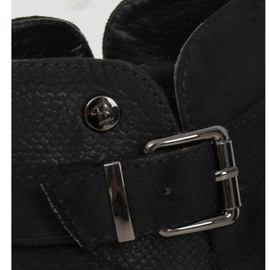 Schwarz CM-8M5 Schwarze Stiefel mit hohen Sohlen 1