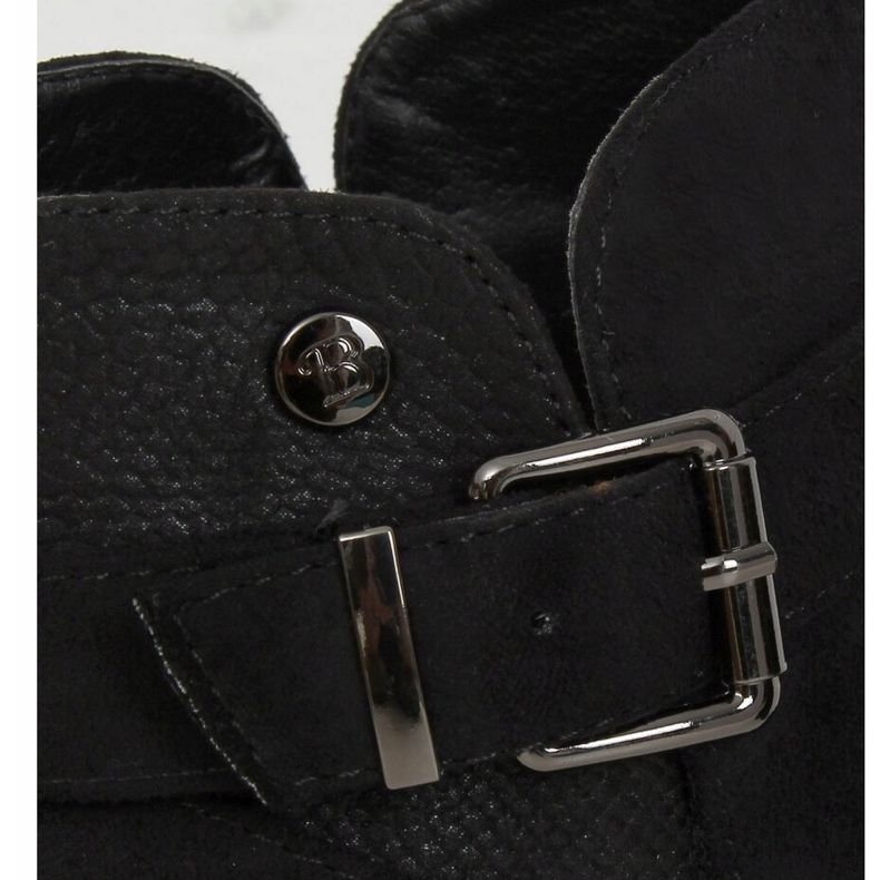 Schwarz CM-8M5 Schwarze Stiefel mit hohen Sohlen 1