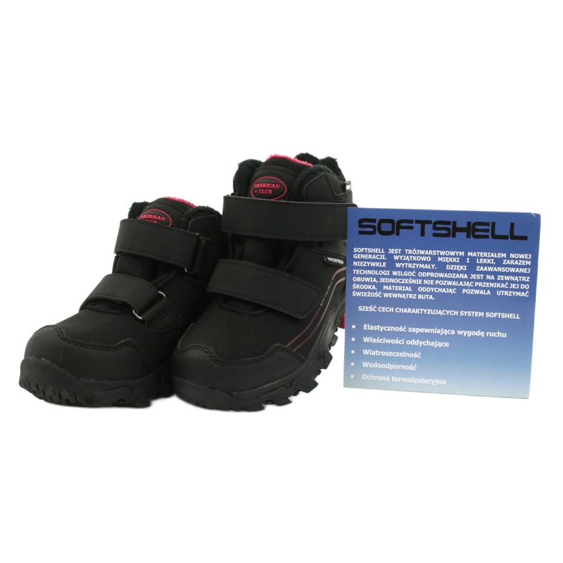 American Club Softshellstiefel mit Membran schwarz rot 4