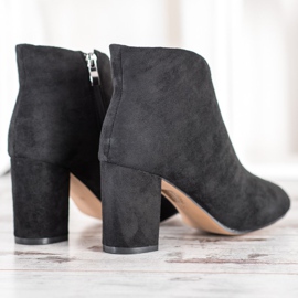SHELOVET Schwarze Wildlederstiefel 1