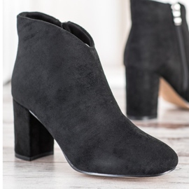 SHELOVET Schwarze Wildlederstiefel 2