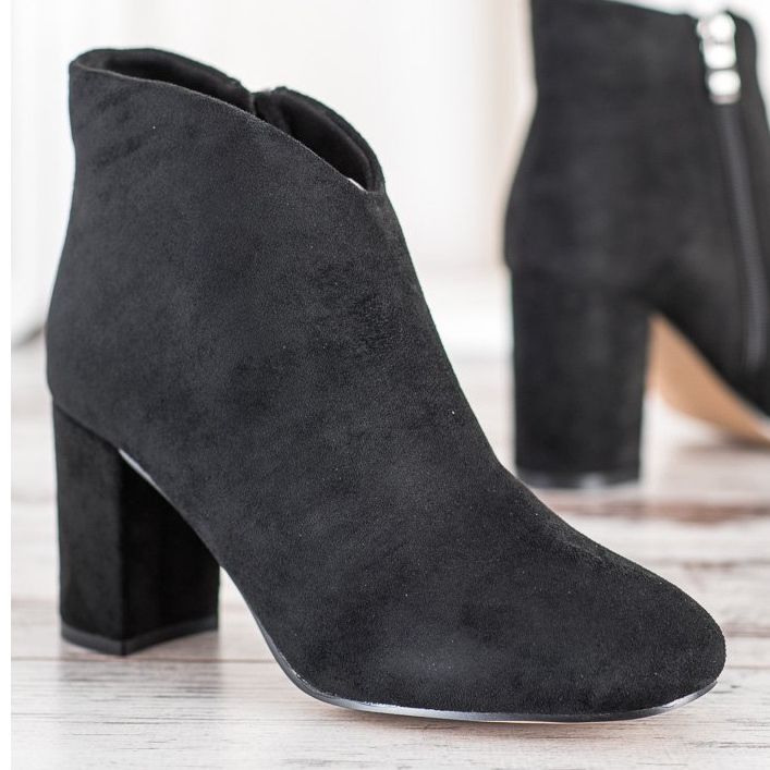 SHELOVET Schwarze Wildlederstiefel 2