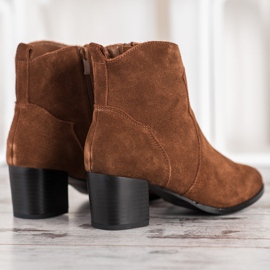 Filippo Stiefeletten aus Leder mit hohem Absatz braun 1