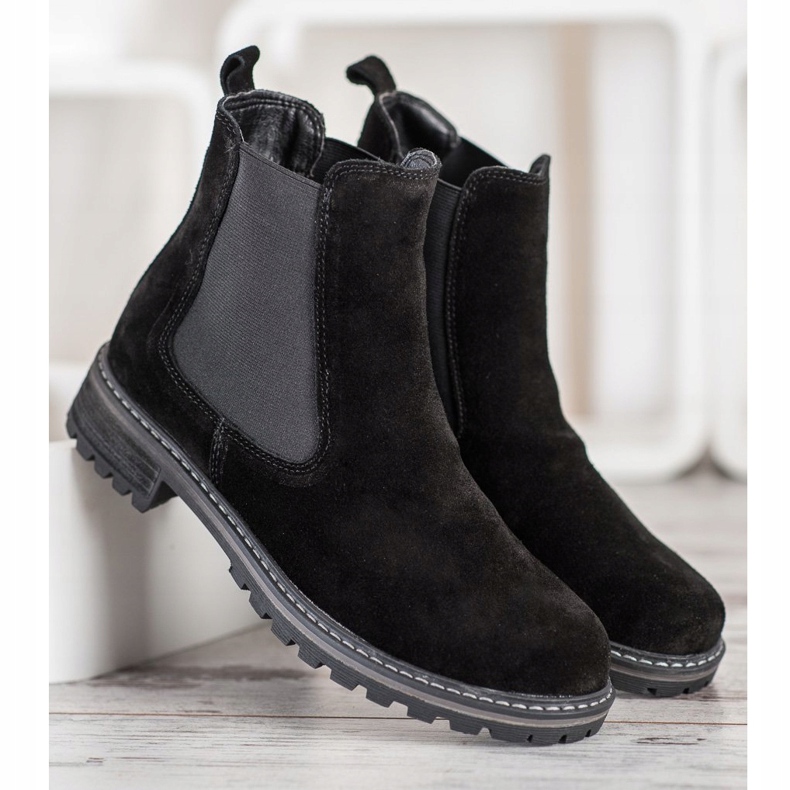 Filippo Chelsea-Stiefel aus Leder schwarz 1