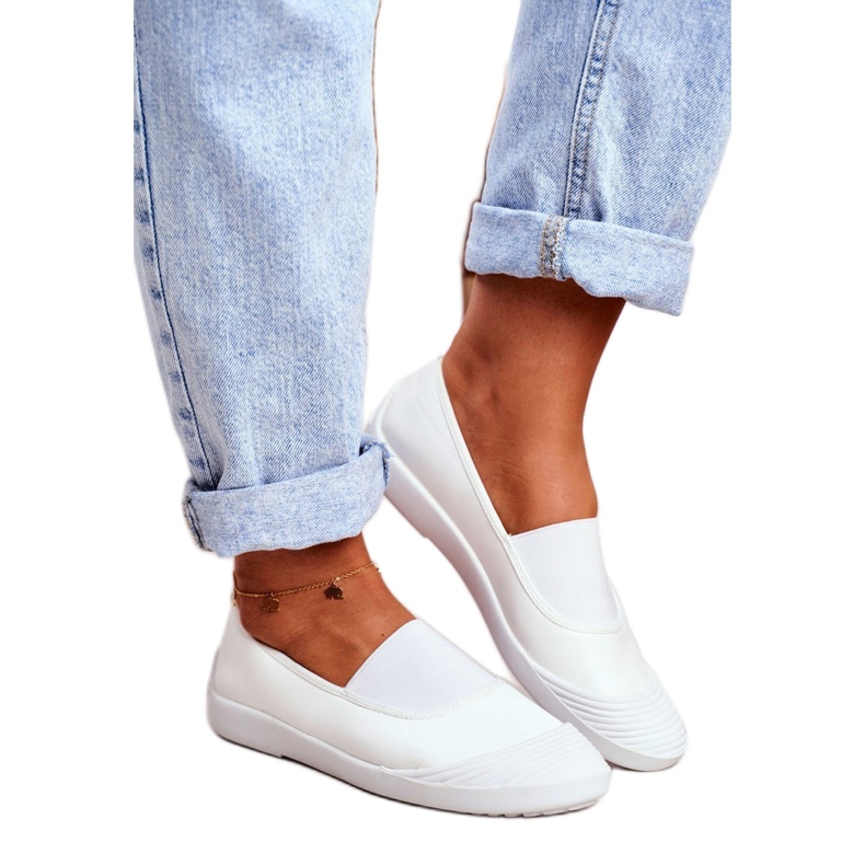 LU BOO Sneakers zum Hineinschlüpfen Slip-on Sneakers Weiß Justy 1