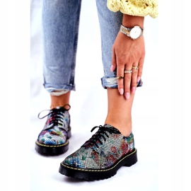 Damen Brogues Oxfords Leder Blumen Maciejka 04087-43 mehrfarbig 1