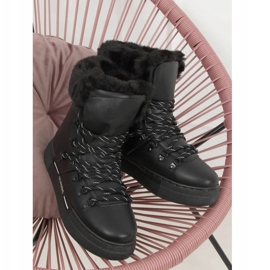 Schwarze dick isolierte Schneestiefel BK903 Black 2