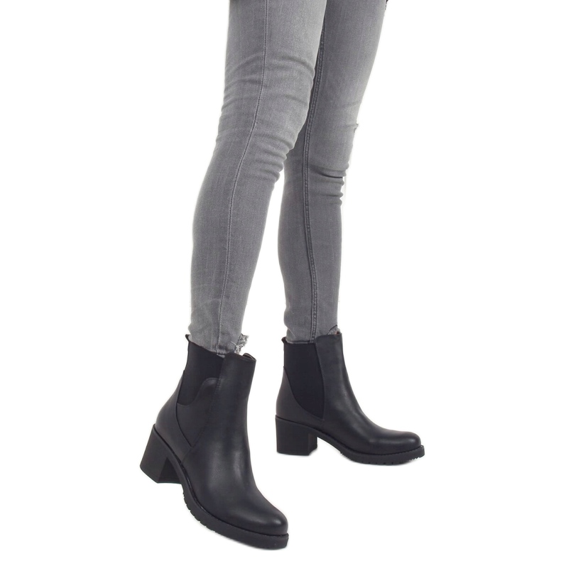 Schwarze J19-85 Schwarze Jodhpur-Stiefel für Damen 1