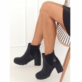 Schwarze Chelsea-Boots, schwarz J19-129 Schwarz 2