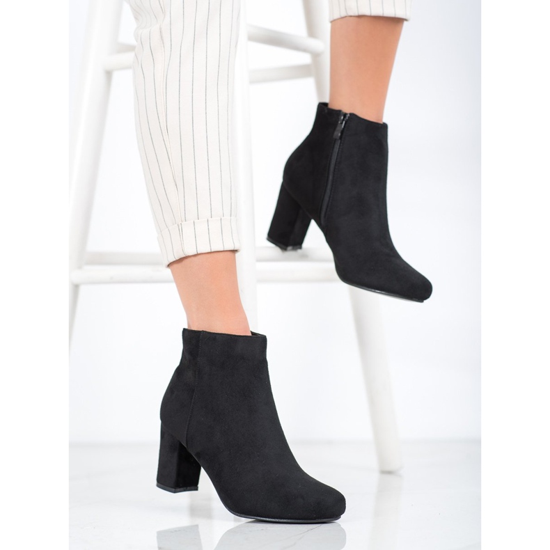 Laura Mode Klassische Stiefel auf einem Pfosten schwarz 2