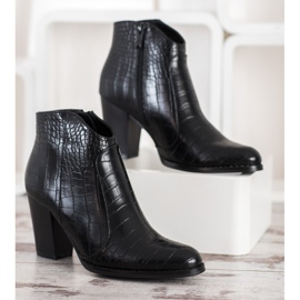 Filippo Modische Stiefel mit Schlangenprint schwarz 2