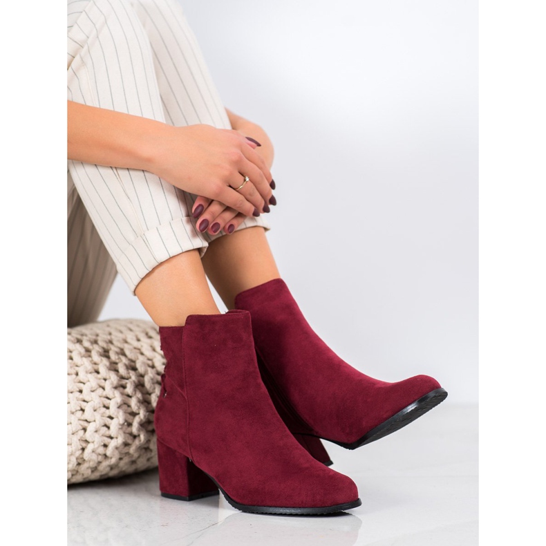 SHELOVET Stiefel mit Fransen rot 1
