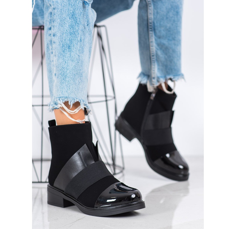 ENPLUS Schwarze Fashion Booties 1