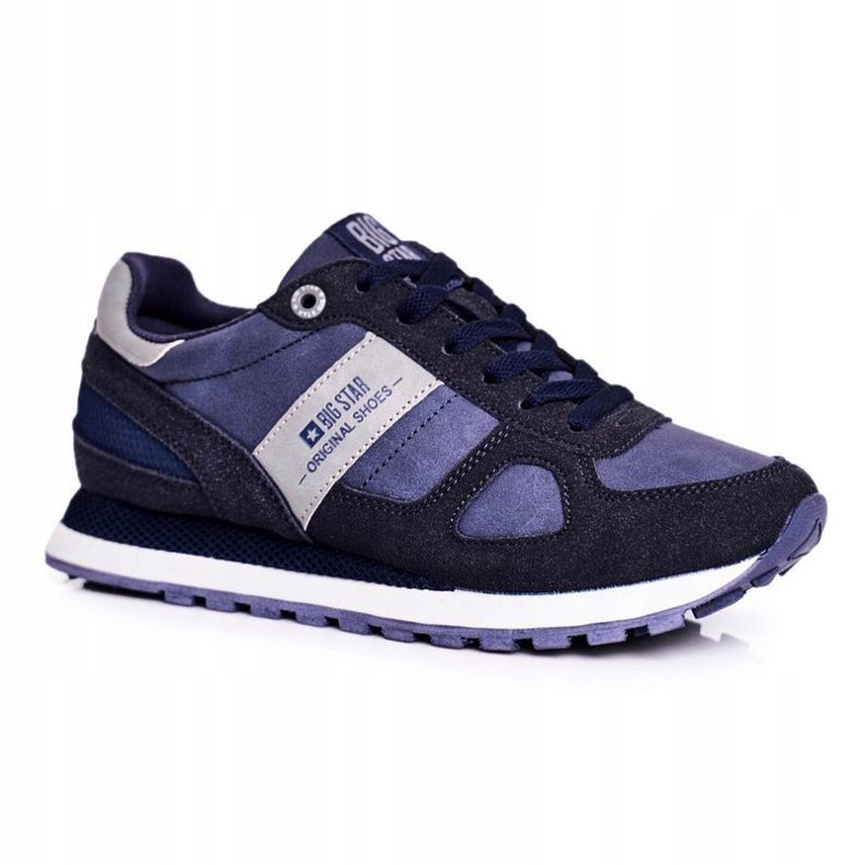 Damen Sportschuhe Sneakers Big Star Navy Blau GG274676 marineblau grau 1