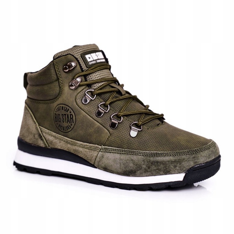 Damen Trekkingschuhe Big Star Khaki GG274617 grau grün 1