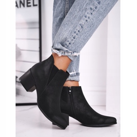 Damen Stiefel Sergio Leone Jodhpur Stiefel Eco Nubuck Schwarz BT621 2