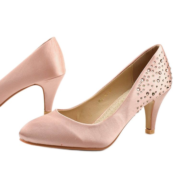 Pinke Pumps auf Pin mit Zirkonia MJ1440 rosa 1