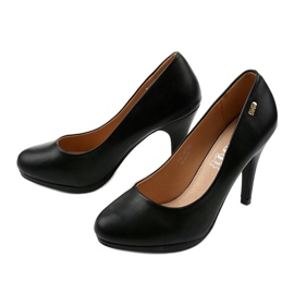 Schwarze klassische YS-190 High Heels 2