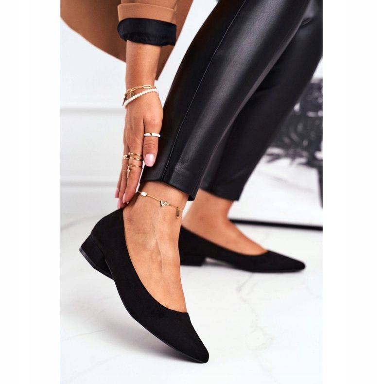 PS1 Schwarze Ballerinas aus Wildleder Elivia 1