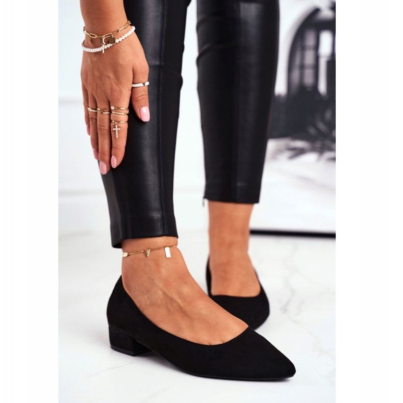 PS1 Schwarze Ballerinas aus Wildleder Elivia 2