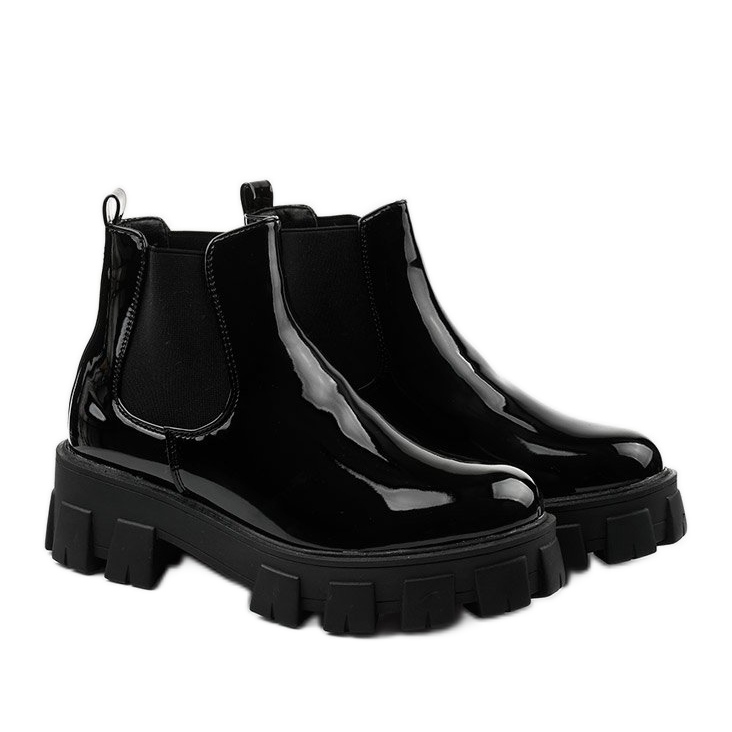 Schwarze Stiefel auf der Lilney NC1086-Plattform 2