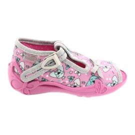 Befado Kinderschuhe 213P120 rosa silber- grau 2