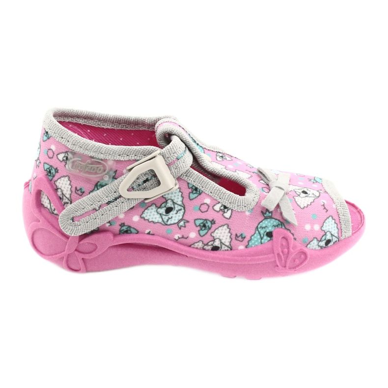 Befado Kinderschuhe 213P120 rosa silber- grau 2