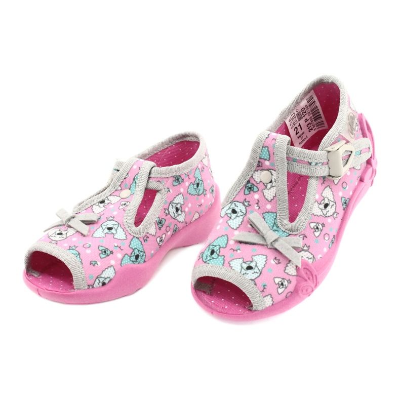 Befado Kinderschuhe 213P120 rosa silber- grau 4