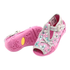 Befado Kinderschuhe 213P120 rosa silber- grau 5