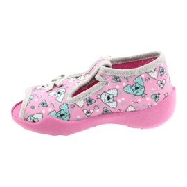 Befado Kinderschuhe 213P120 rosa silber- grau 3