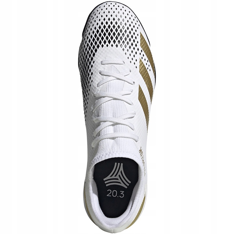 Adidas Predator 20.3 L Tf FW9189 Fußballschuhe weiß, gold, schwarz weiß 1