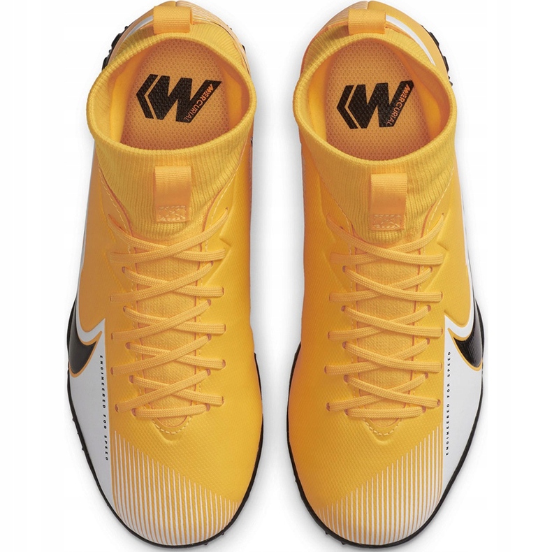 Nike Mercurial Superfly 7 Academy Tf Junior AT8143 801 Fußballschuh orange gelb 1