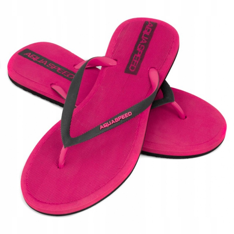 Damen Badeslipper Aqua-speed Genua pink col. 03 schwarz rosa 1