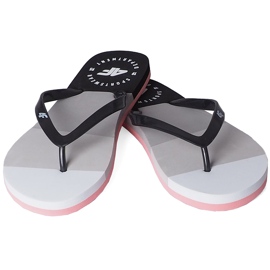 4F schwarz-weiße Damenhausschuhe H4L20 KLD004 97S 1